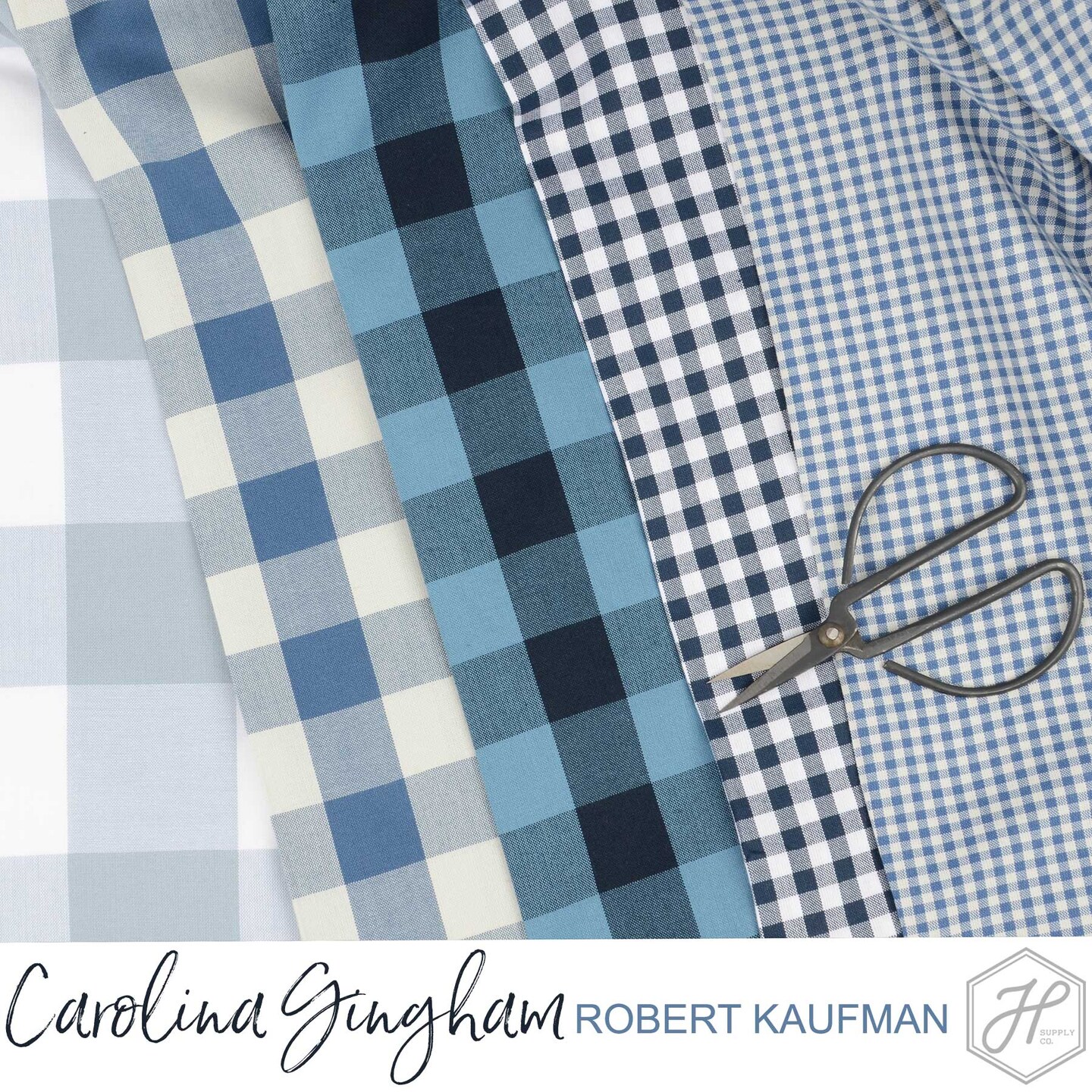 Two Inch Carolina Gingham in Navy (p-16725-9) | Carolina Gingham Yarn Dyed | Robert Kaufman
