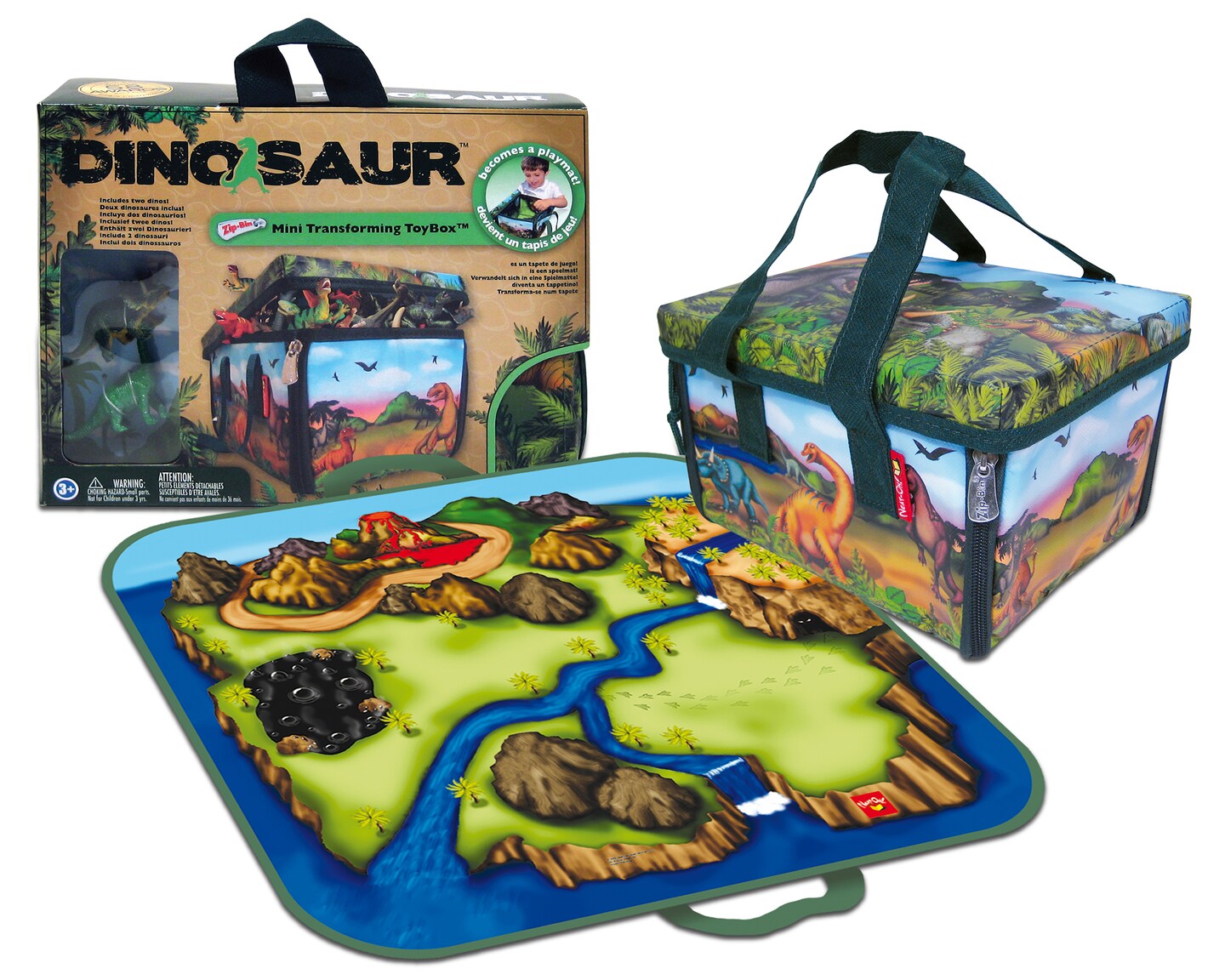 Neat-Oh! ZipBin Dinosaur Mini Playset