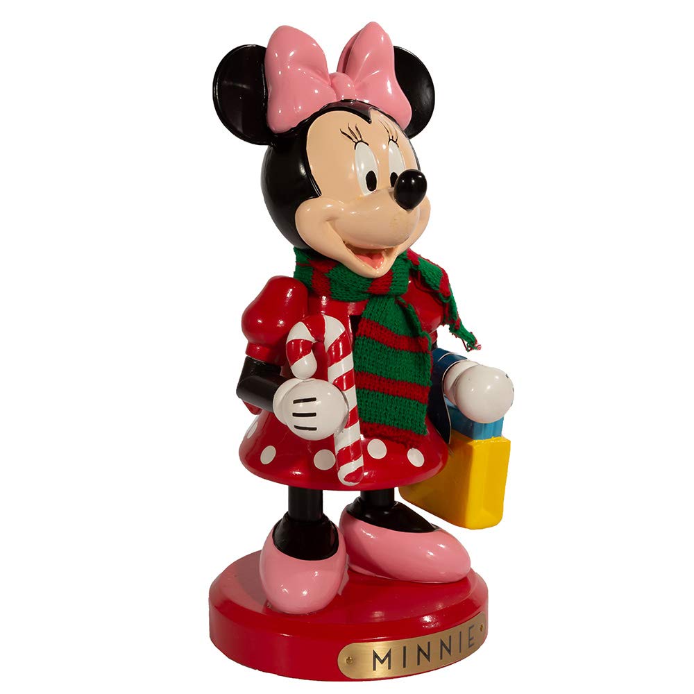 Disney DN6212L Minnie Mouse with Candy Cane Nutcracker, Multi-Colored