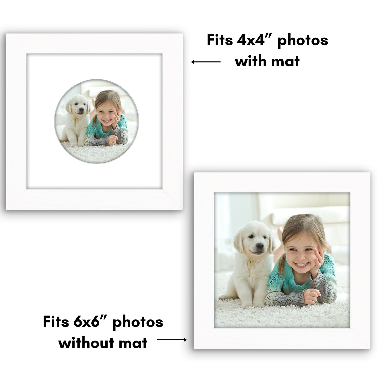 Americanflat Picture Frame with Round-Shaped Mat - Ideal for Any Room, Living Rooms, Dorm Room