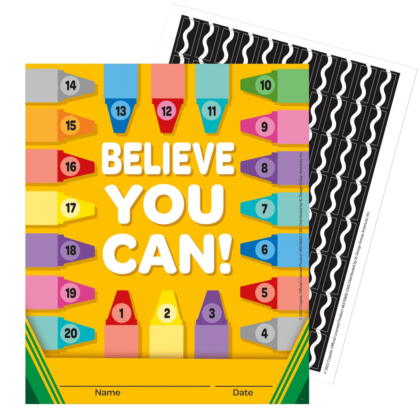 Crayola&#xAE; Mini Reward Chart with Stickers, Pack of 36