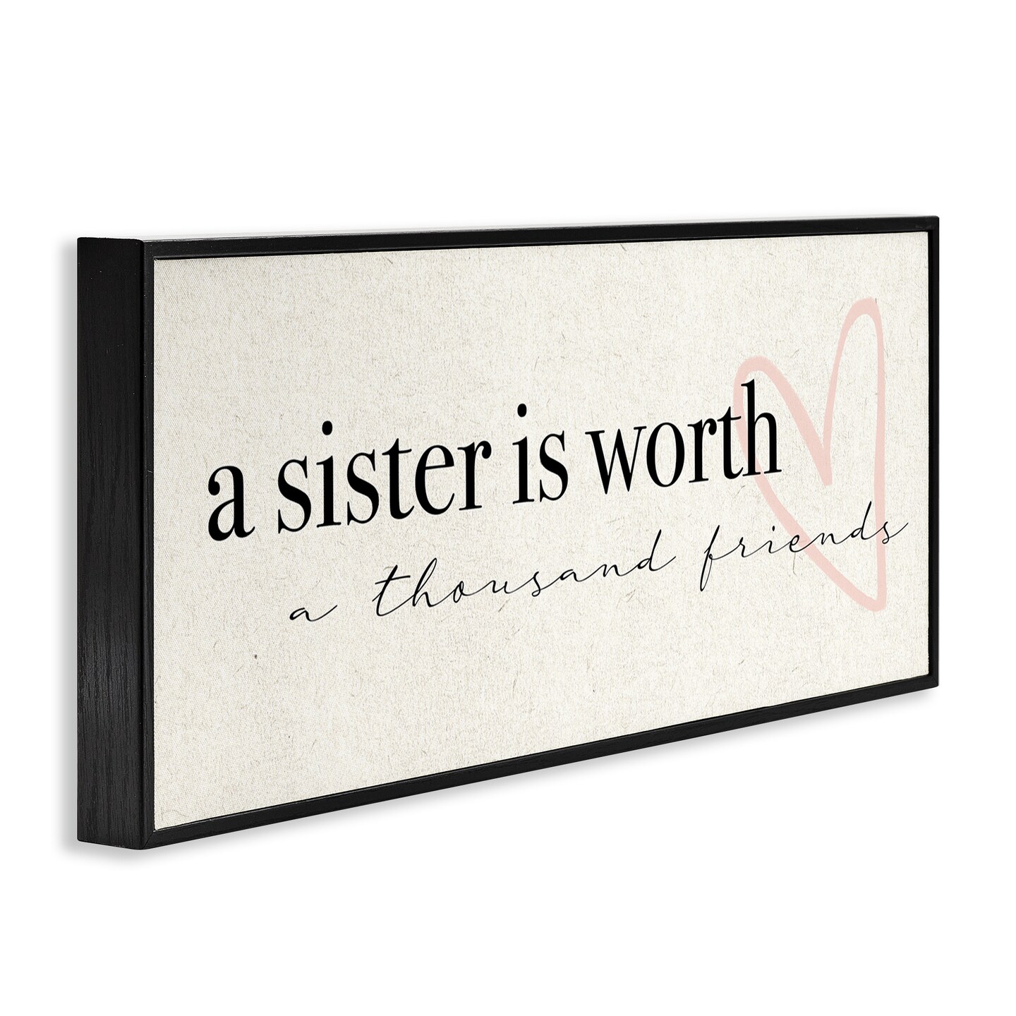 Stupell Industries Sister Worth Thousand Friends Phrase Framed Giclee Art