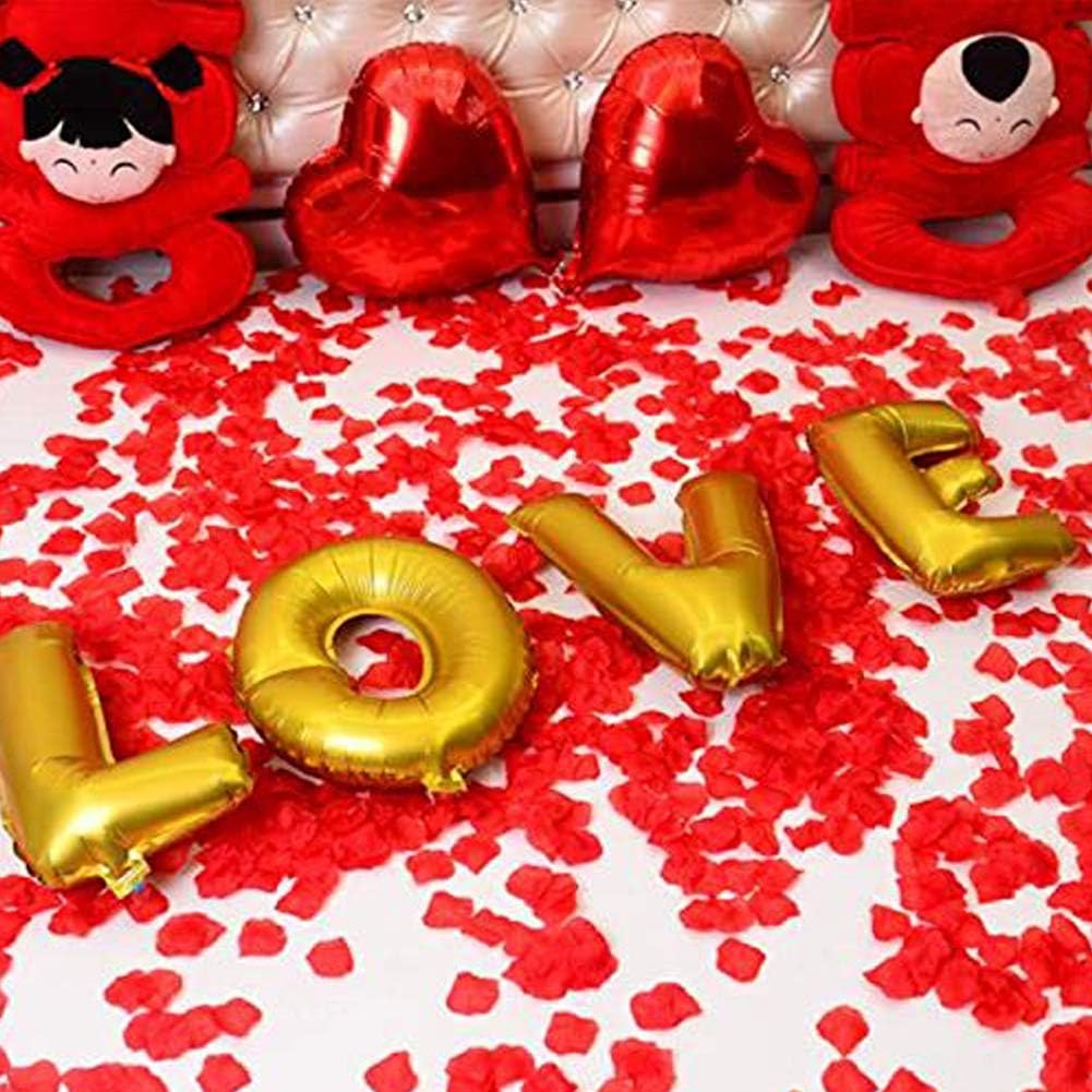 1000 Pieces Black Artificial Silk Rose Petals Flower Decoration Wedding Party Color Black