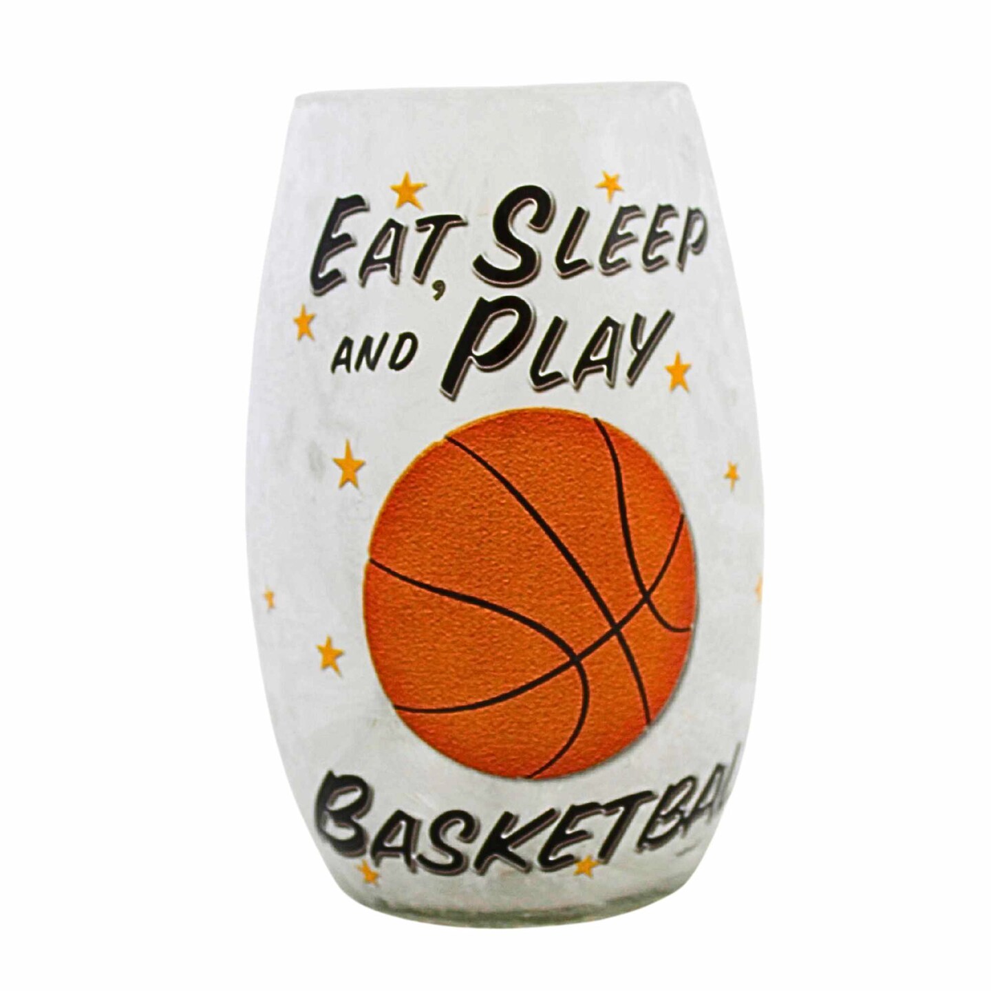 Stony Creek 5.0 Inch Play Bal Pre-Lit Small Vase Everyday Lighted Glass Accent , Sports Game Electric