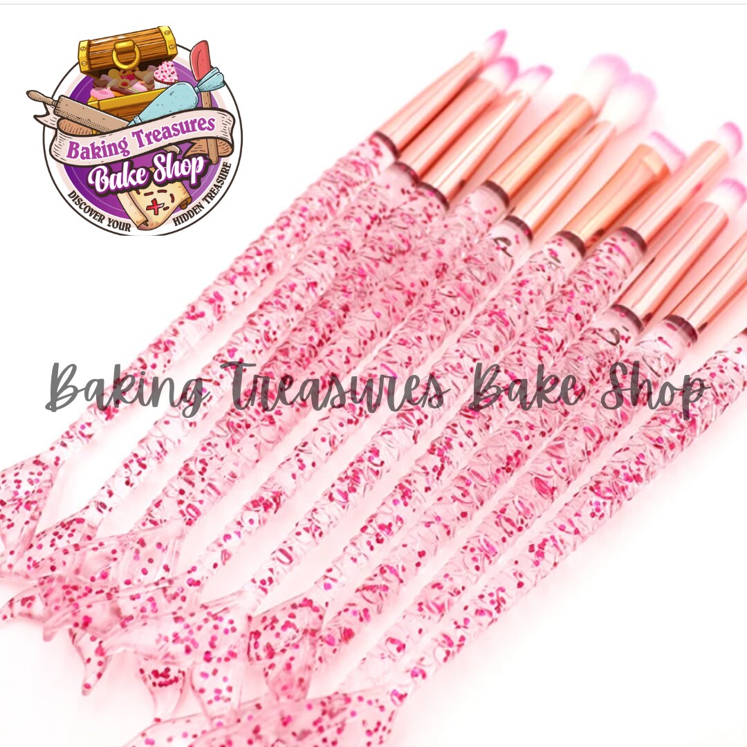 Pink Mermaid Makeup Brush 10 pcs
