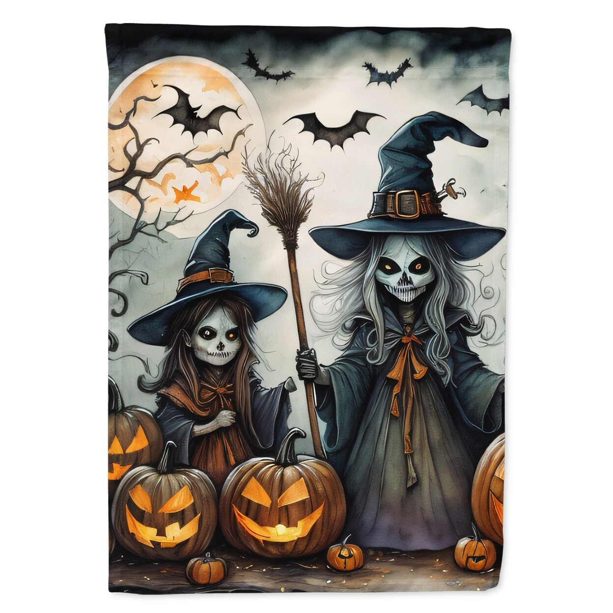 Witches Spooky Halloween House Flag