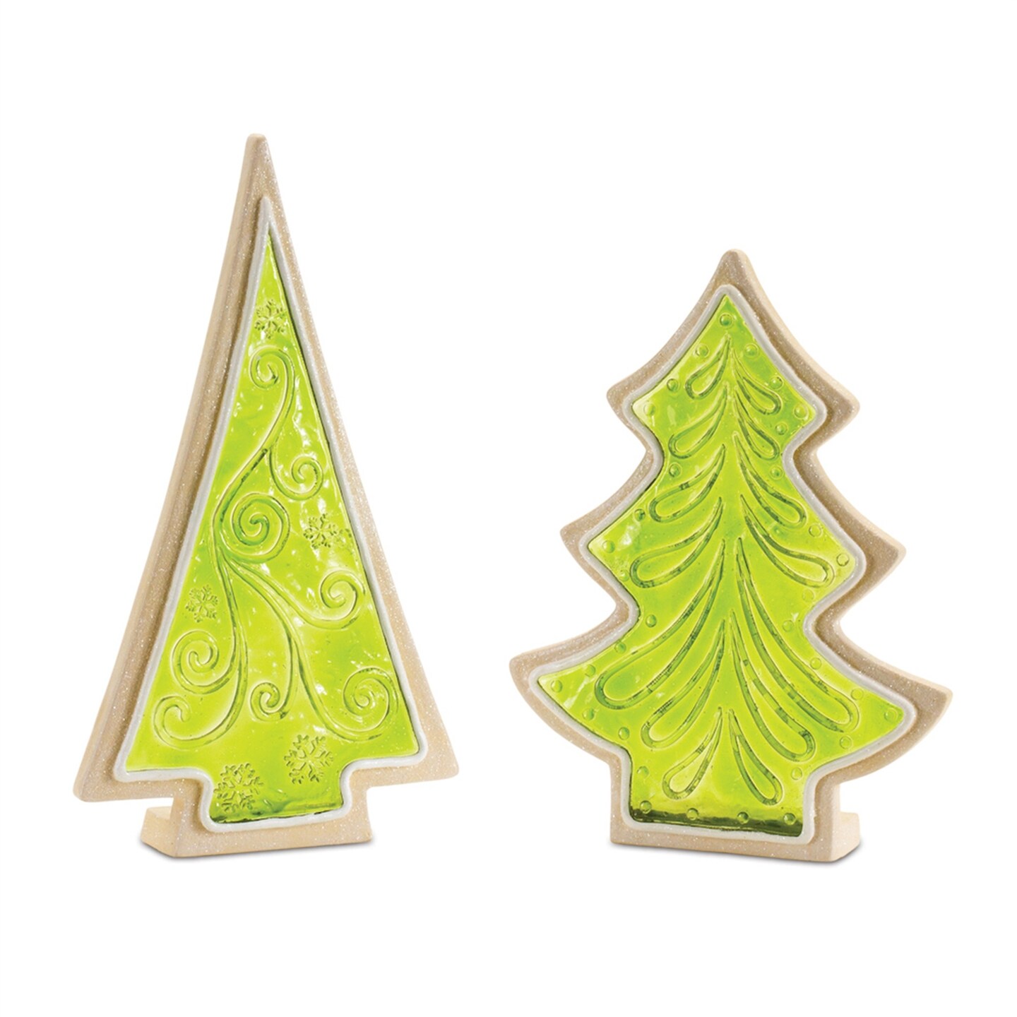 Melrose Frosted Cookie Artificial Christmas Trees - 12&#x22; - Set of 2
