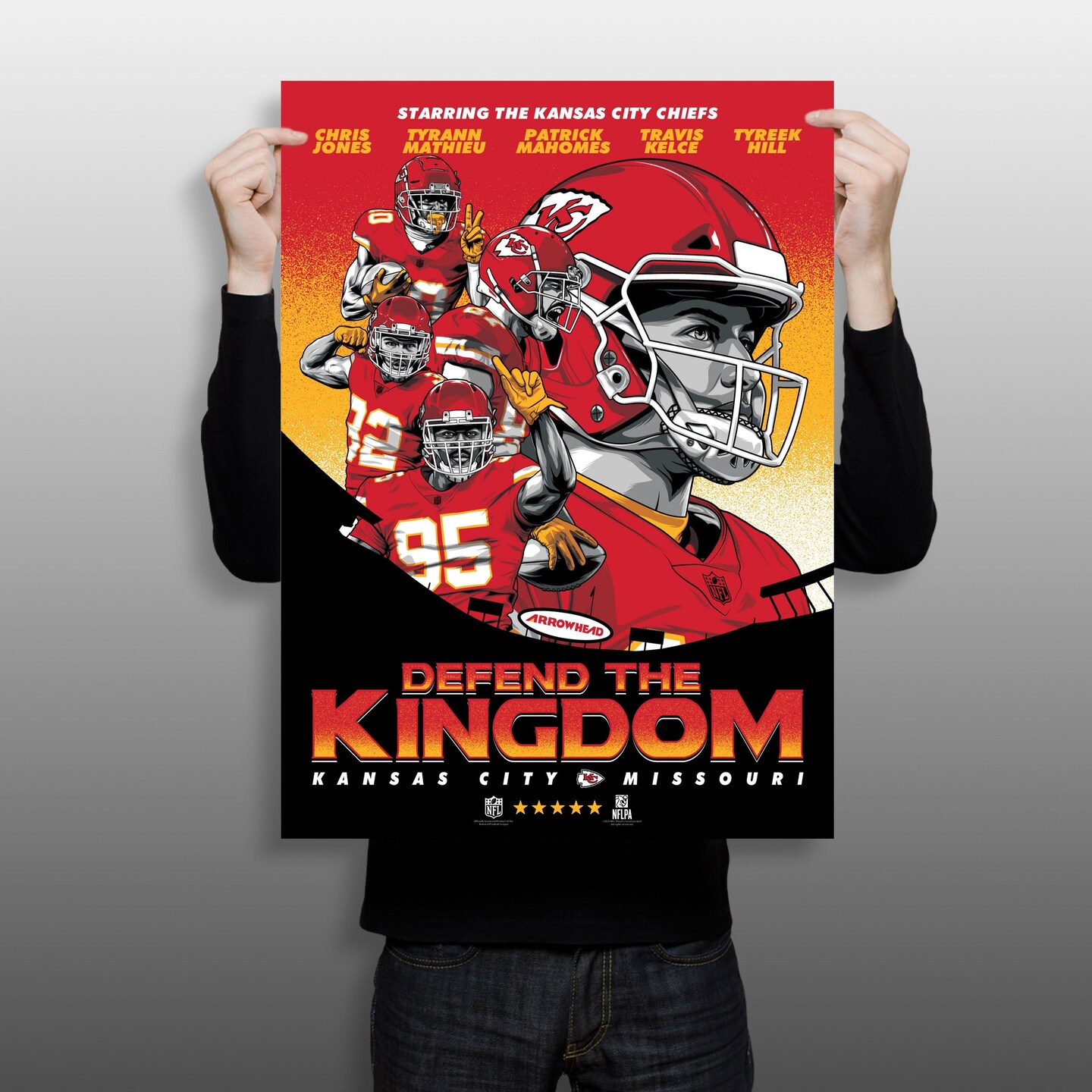 Phenom Gallery Patrick Mahomes Kansas City Chiefs Defend The Kingdom Serigraph