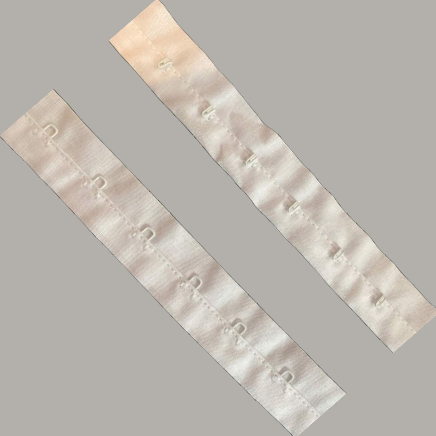 1 Yard White Apron Hook and Eye Tape Set 1/2" Each Side Cotton Trim