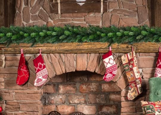 9ft Artificial Deluxe Evergreen Pine Garland - 190 Lifelike Green Tips, Perfect for Holiday, Home &#x26; Event Decor - All-Season Use - 2024 Christmas Collection, Floral Home by Artificial Flowers