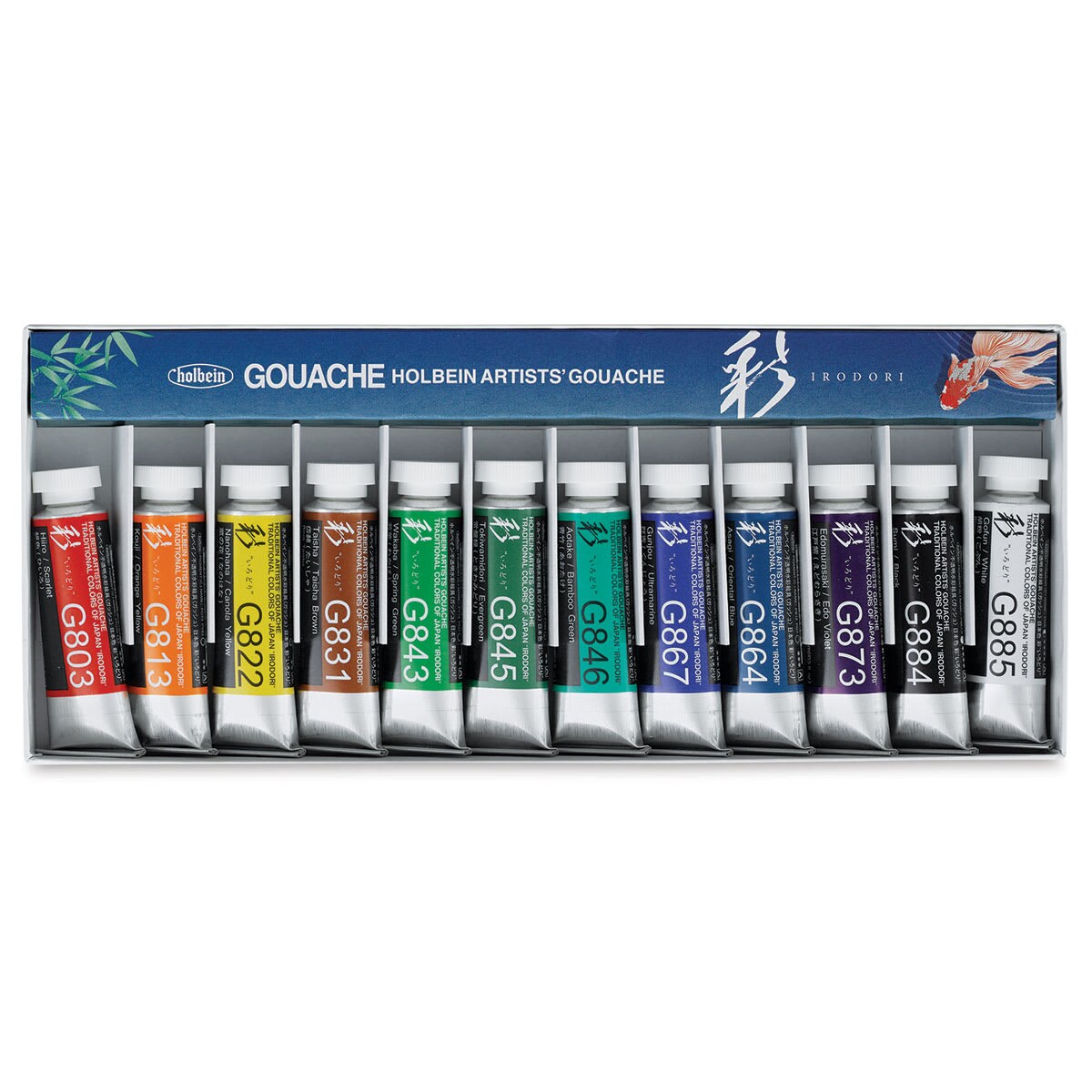 Holbein Irodori Artist Gouache - Set of 12, Summer, 15 ml Tubes