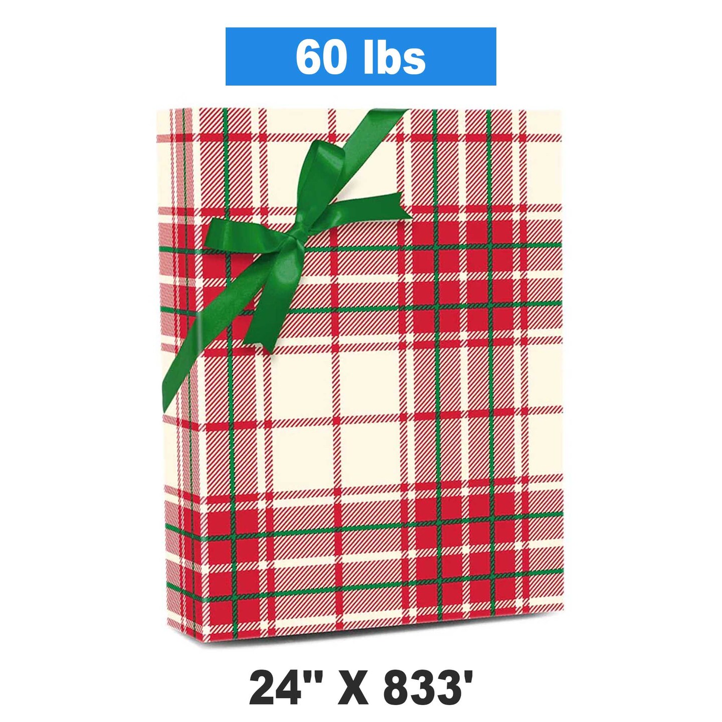 Plaid Christmas Wrapping Paper Red Plaid Mania 24 &#x27;&#x27; &#xD7; 833 &#x27;