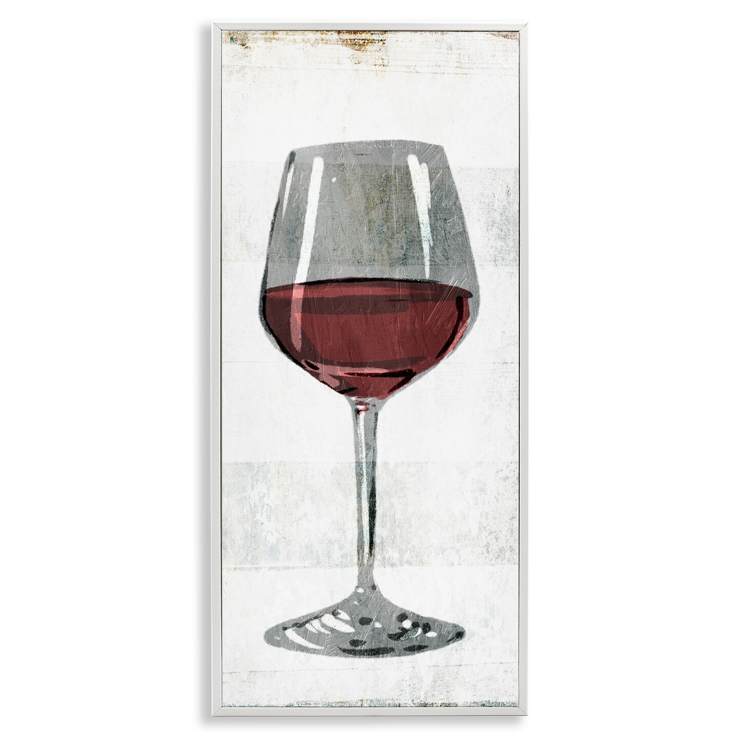 Stupell Industries Rustic Kitchen Red Wine Glass Framed Giclee Art