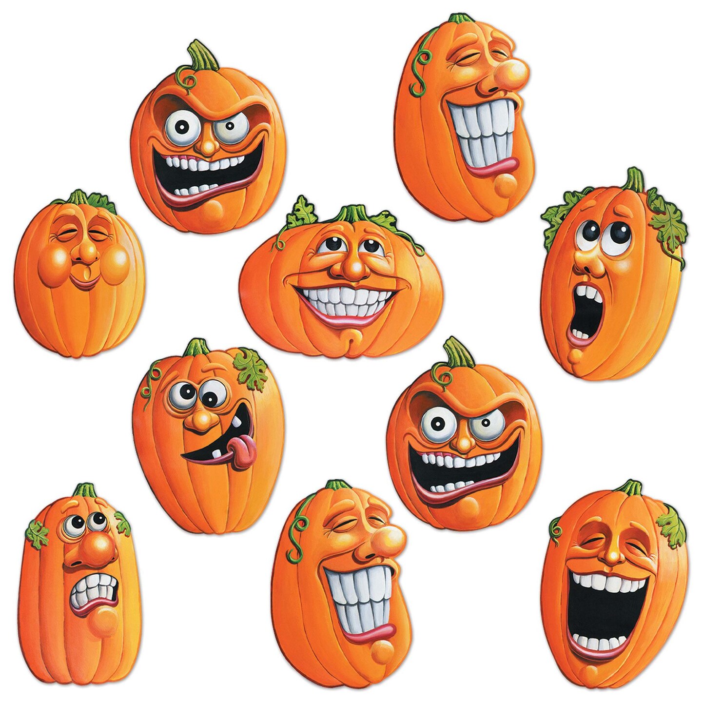 240 Pack Beistle Mini Wacky Jack-O-Lantern Cutouts