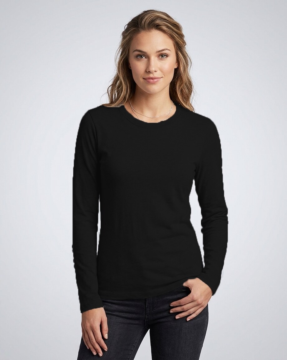 BELLA + CANVAS Women’s Jersey Long Sleeve Tee for Casual Layering & Custom Printing.