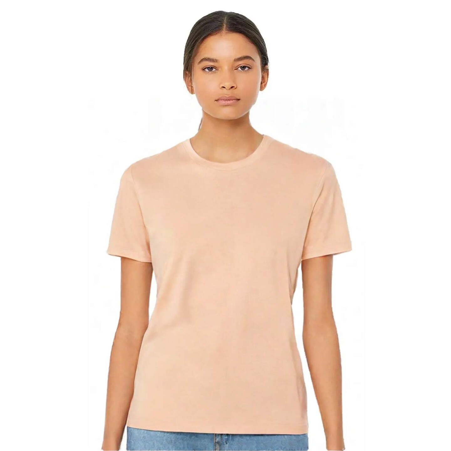 BELLA + CANVAS Women’s Relaxed Crew Neck Short Sleeve Jersey Tee for Everyday & Custom Print Fashion Top