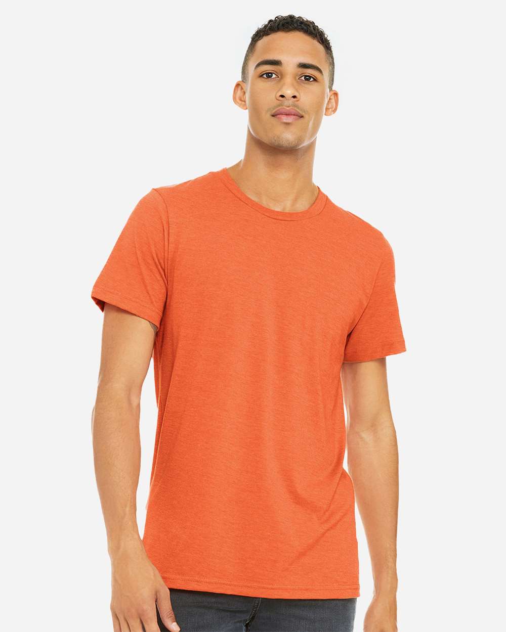 BELLA + CANVAS Short Sleeve CVC Jersey T-Shirt Unisex Fit Wear, Custom Printing Soft Cotton Blend Tee