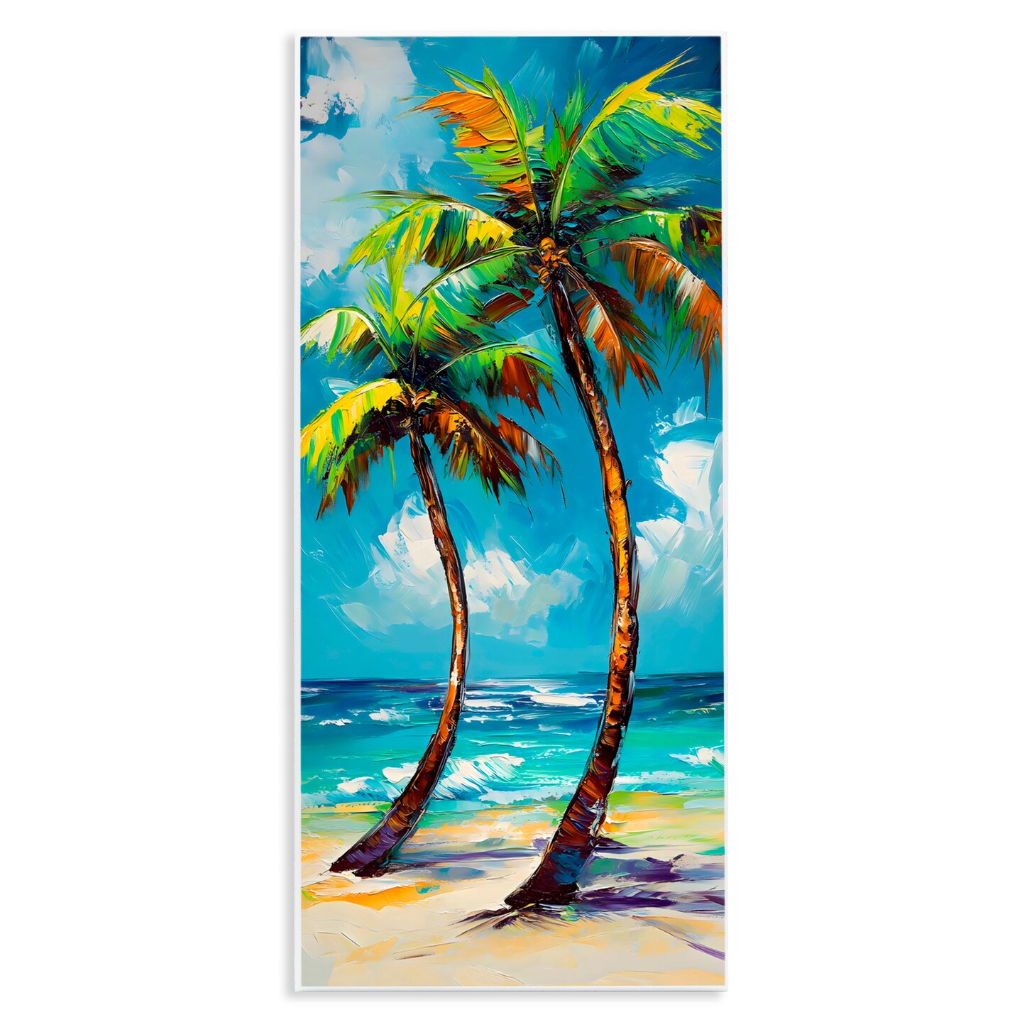 Stupell Industries Bendy Palm Trees on Shore Wall Plaque Art, design by LSR Design Studio