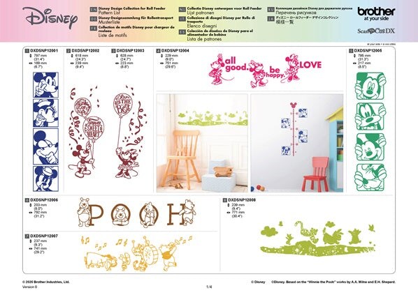 Brother CADXDSNP12 ScanNCut Roll Feeder Disney Design Collection