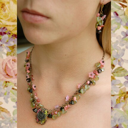 Transparent Spring Green Heart 10mm Leaf Beads, apx 50 beads GB-LB38