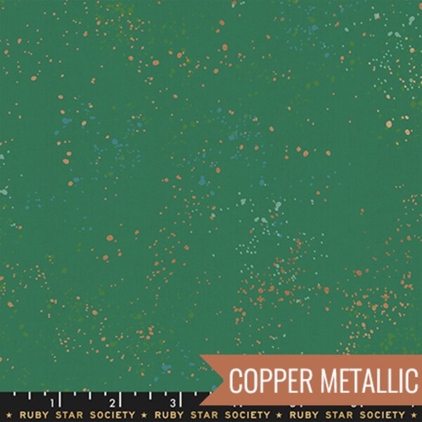 Speckled in Metallic Emerald Green (rs5027 74m) | Speckled | Rashida Coleman Hale | Ruby Star Society