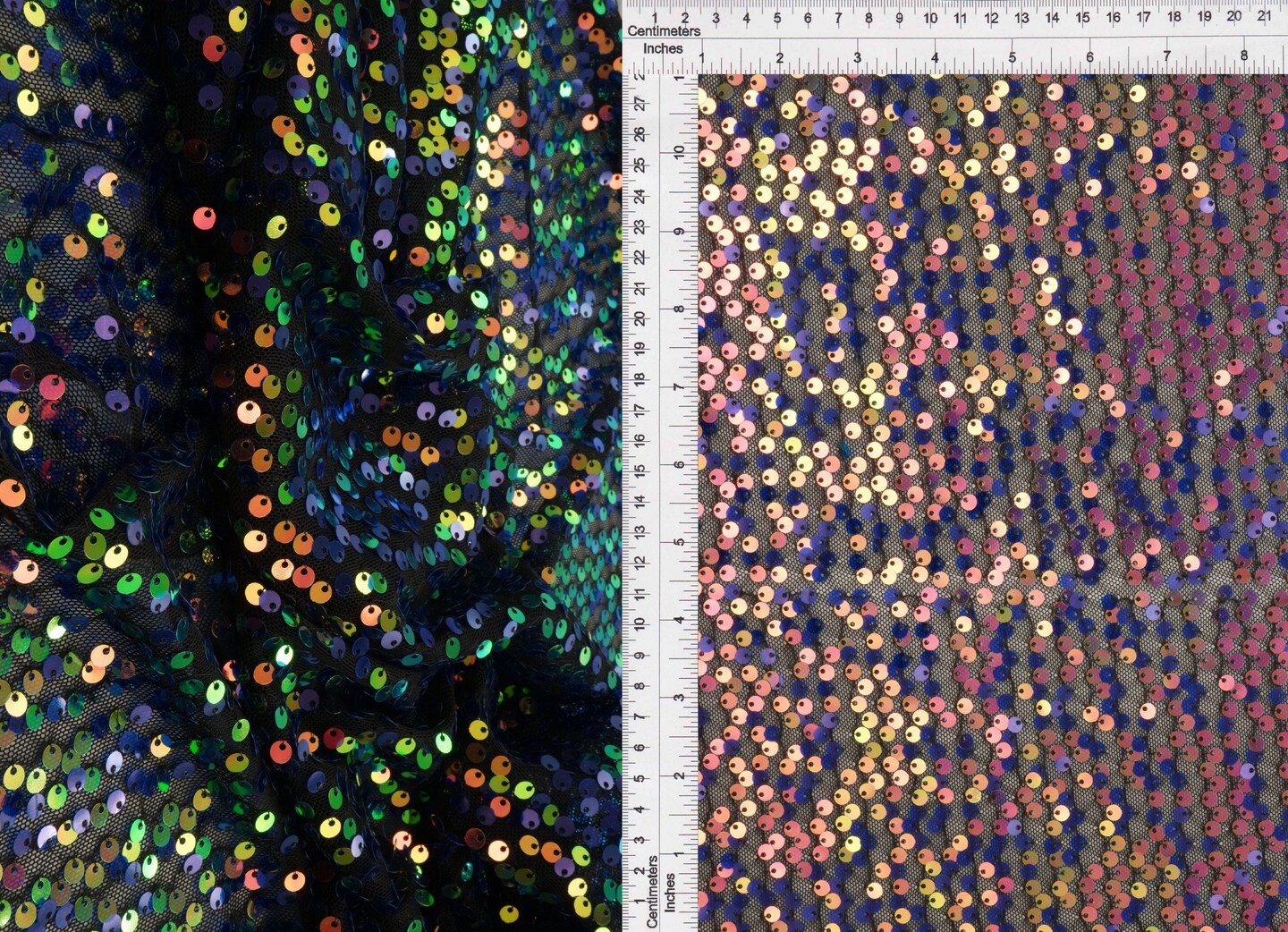 1 Yard Sequin Mesh Stretch Fabric, 58/60″ Width Nylon Spandex Blend
