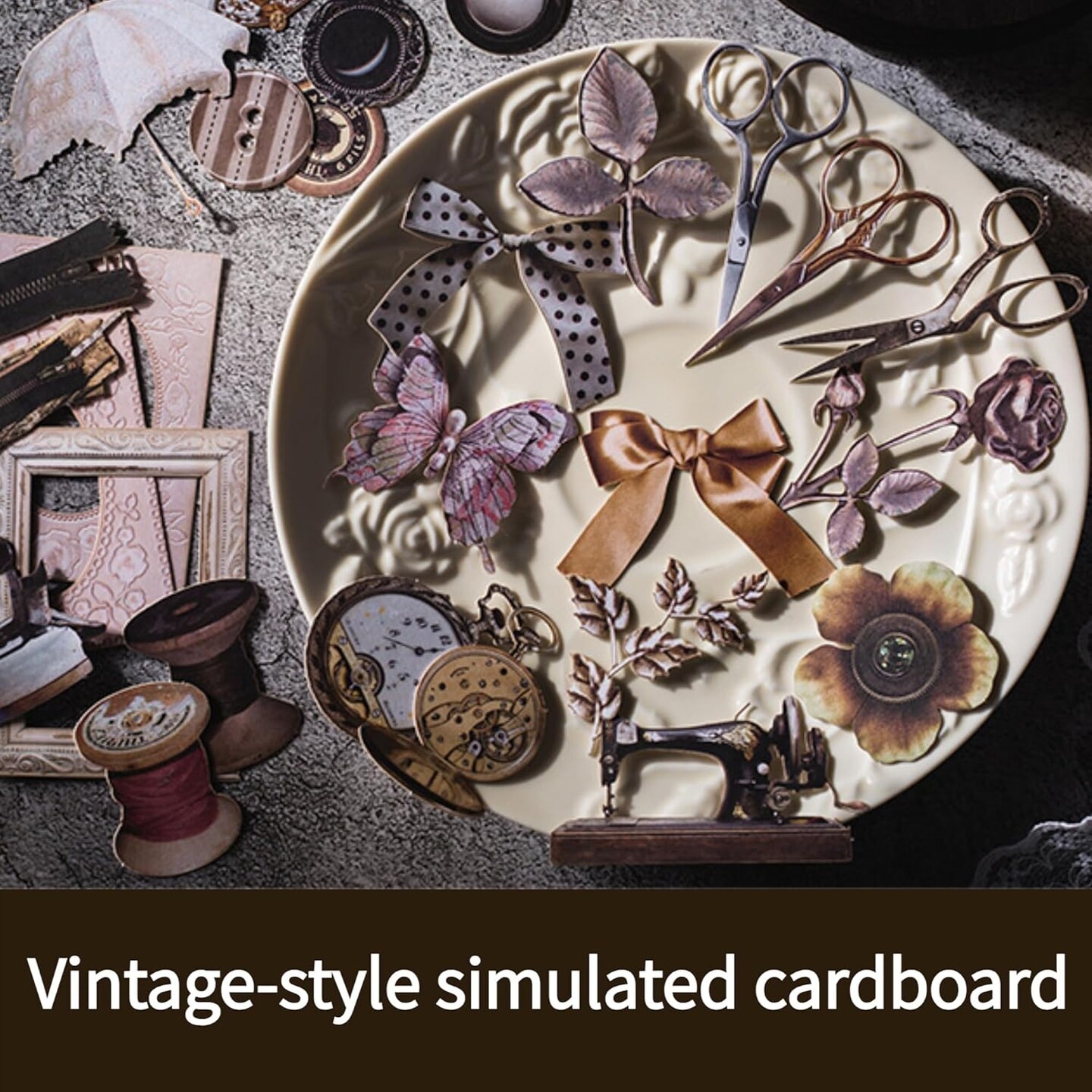 120 Pcs Vintage Scrapbook Supplies for Creative Journaling