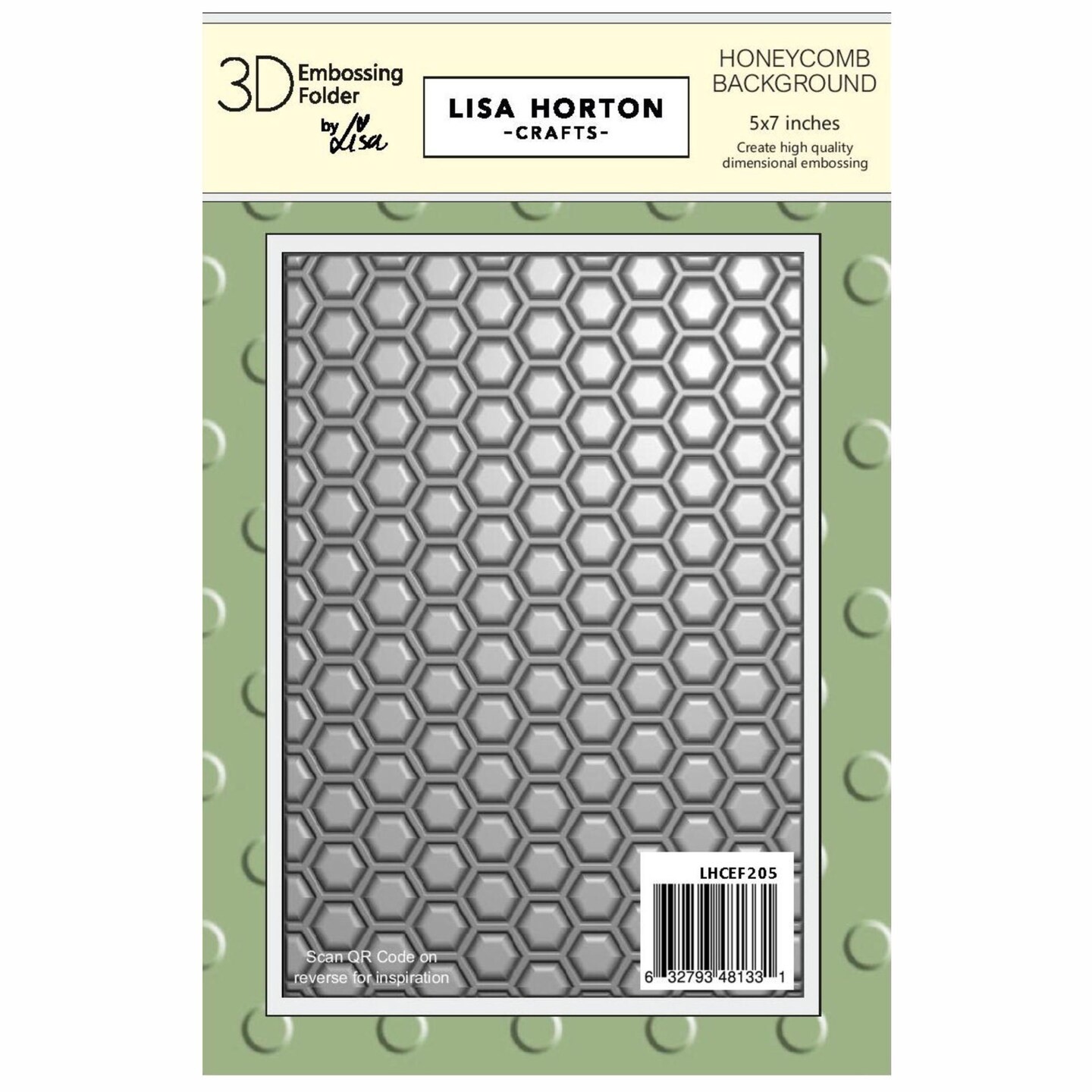 Lisa Horton Crafts Embossing Folder 5"X7"-Honeycomb Background