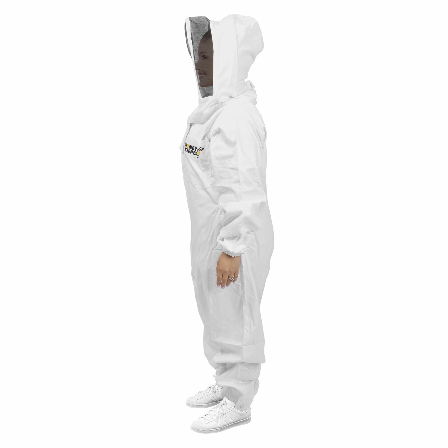 Honey Keeper Professional Cotton Full Body Beekeeping Suit with Self Supporting Veil Hood