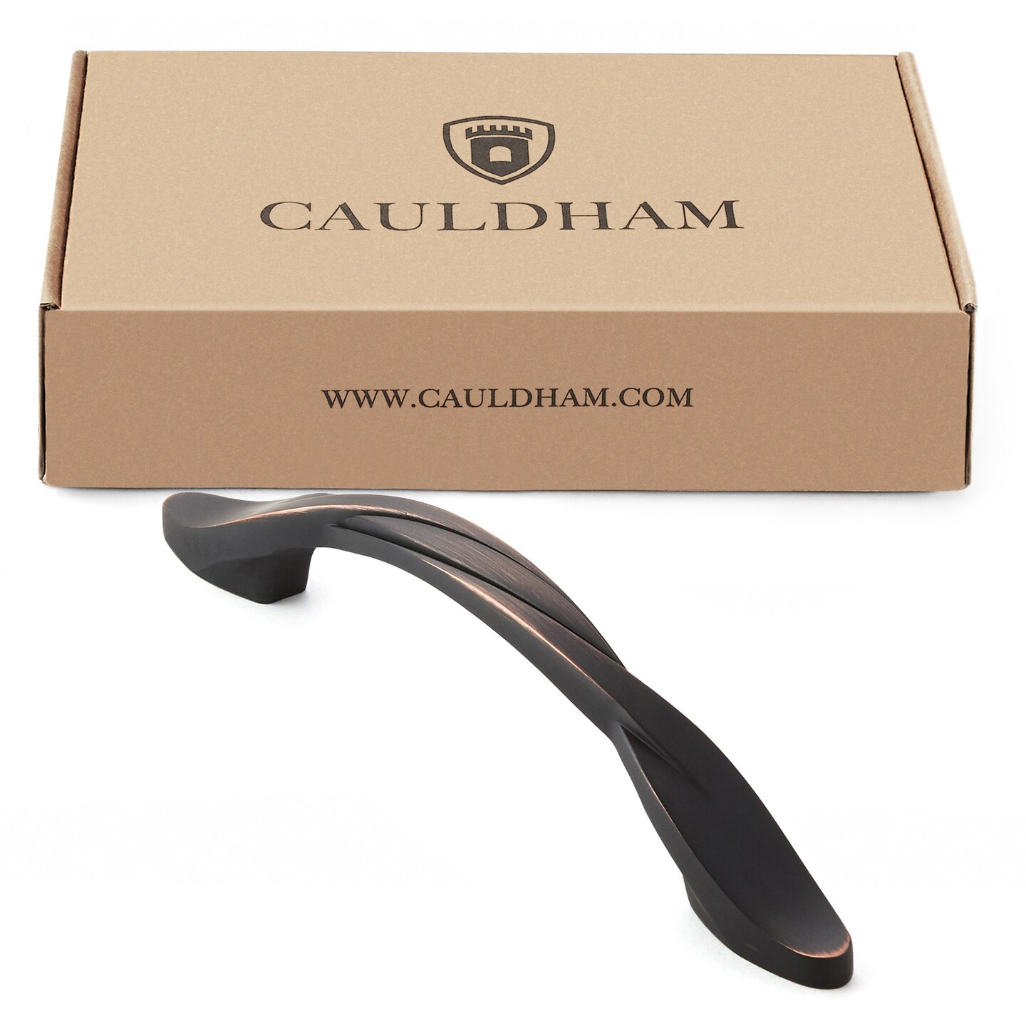 Cauldham Pack Solid Braided Kitchen Cabinet Pulls Handles (5" Hole Centers) - Drawer/Door Hardware - Style M260 - Oil Rubbed Bronze