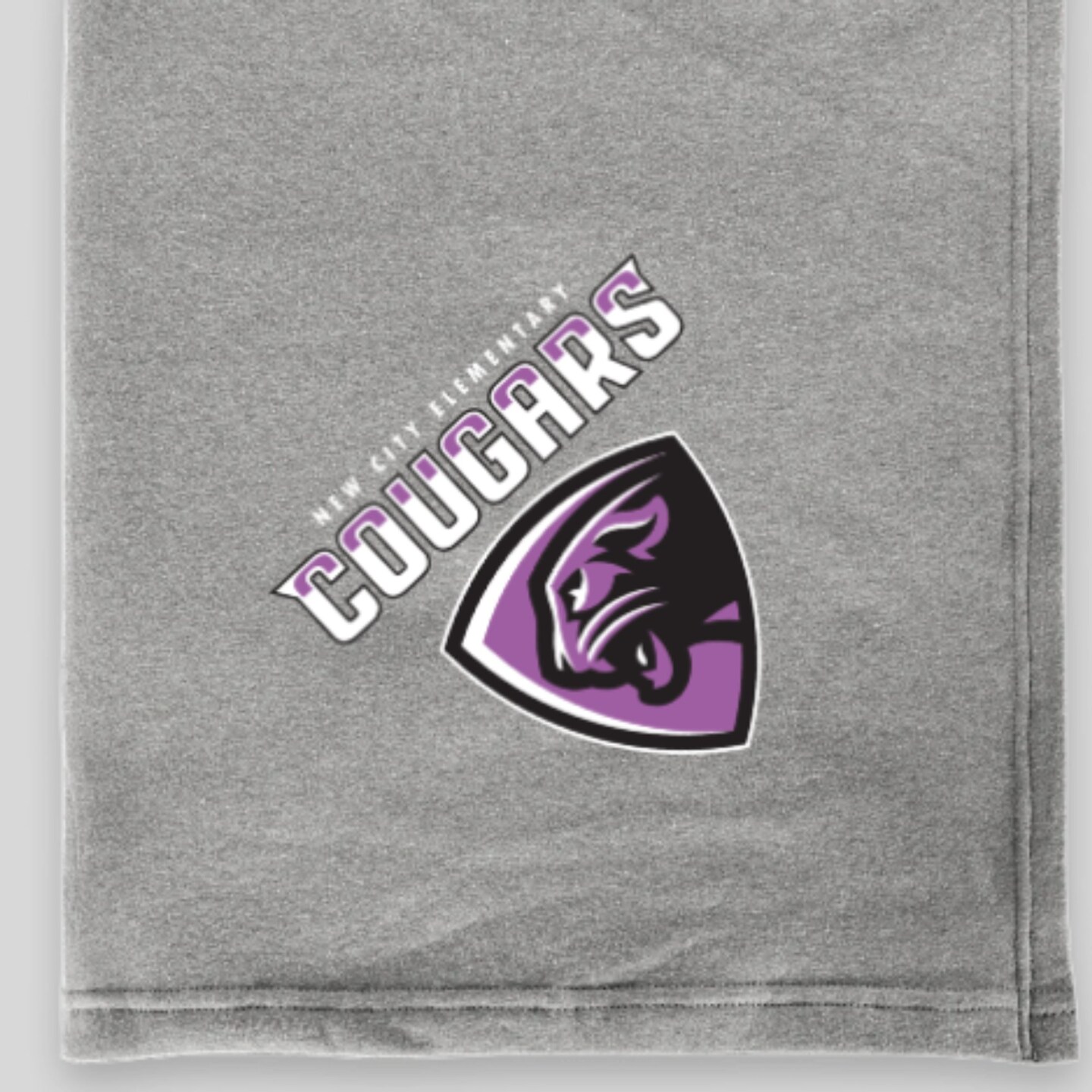 Edge Collections - 50" x 60" - Gray - Cozy Cougars Sweatshirt Blanket - 1 Piece