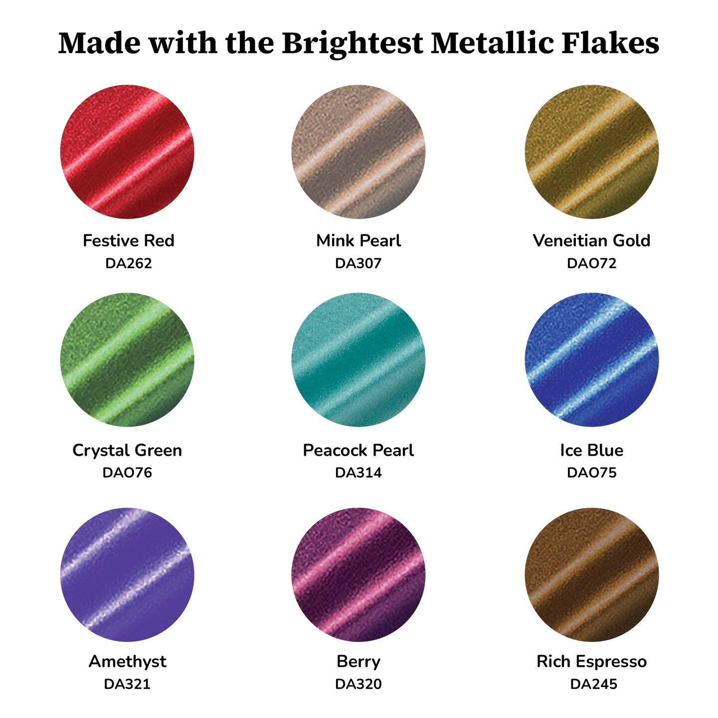 DecoArt Dazzling Metallics Bold Metallic Acrylic Paint Set, 9 Colors