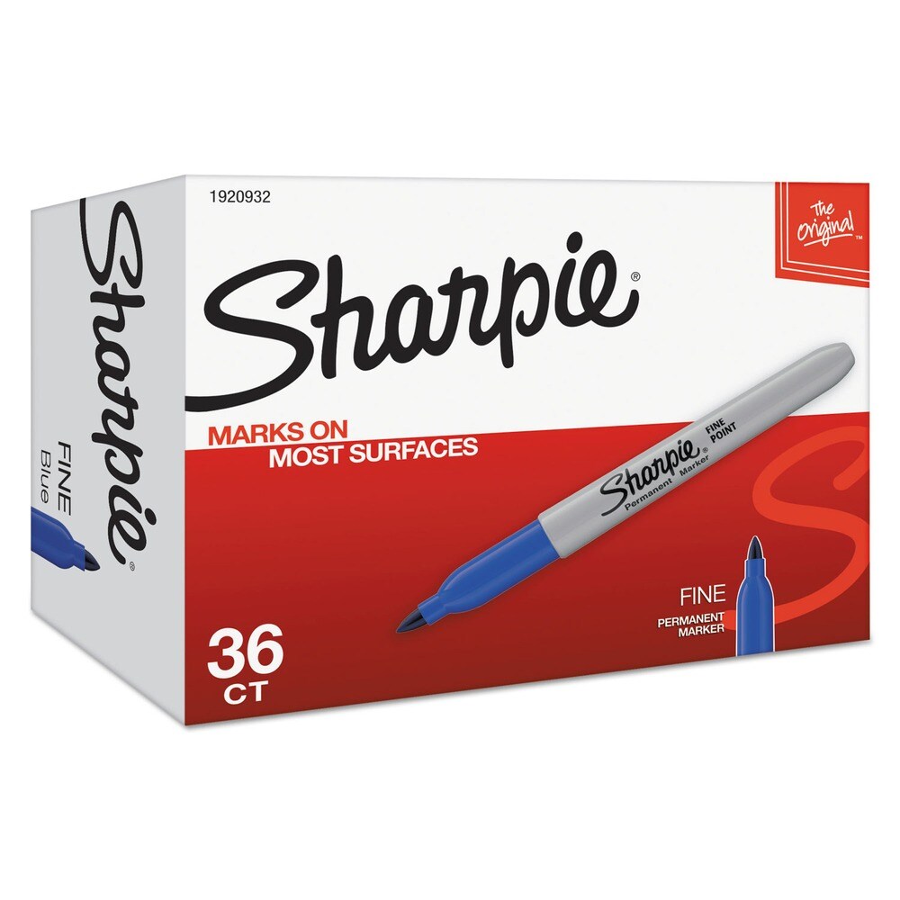 Sharpie Fine Tip Permanent Marker Value Pack - Blue (36/Pack)