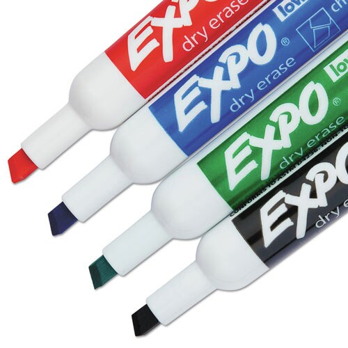 EXPO Caddy Broad Chisel Tip Whiteboard Dry Erase Markers - Assorted Colors (1-Set)