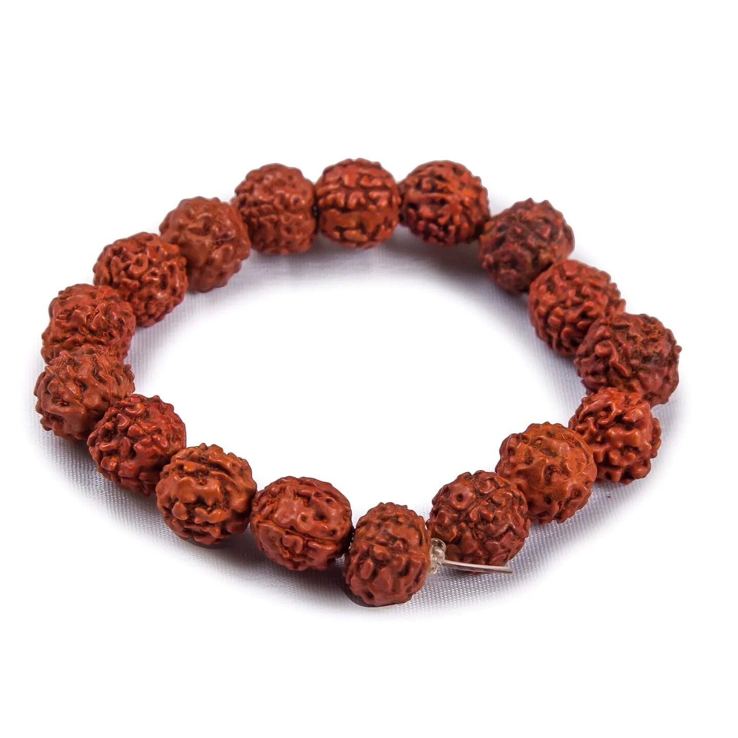 5 Mukhi Rudraksha Bracelet Suitable for Yoga, Meditation 5 Face Nepali Panchmukhi Rudraksh Natural Healing Round Bead Stretchable Elastic Bracelet Daily Fashion Wear Men (8.5 Mm)