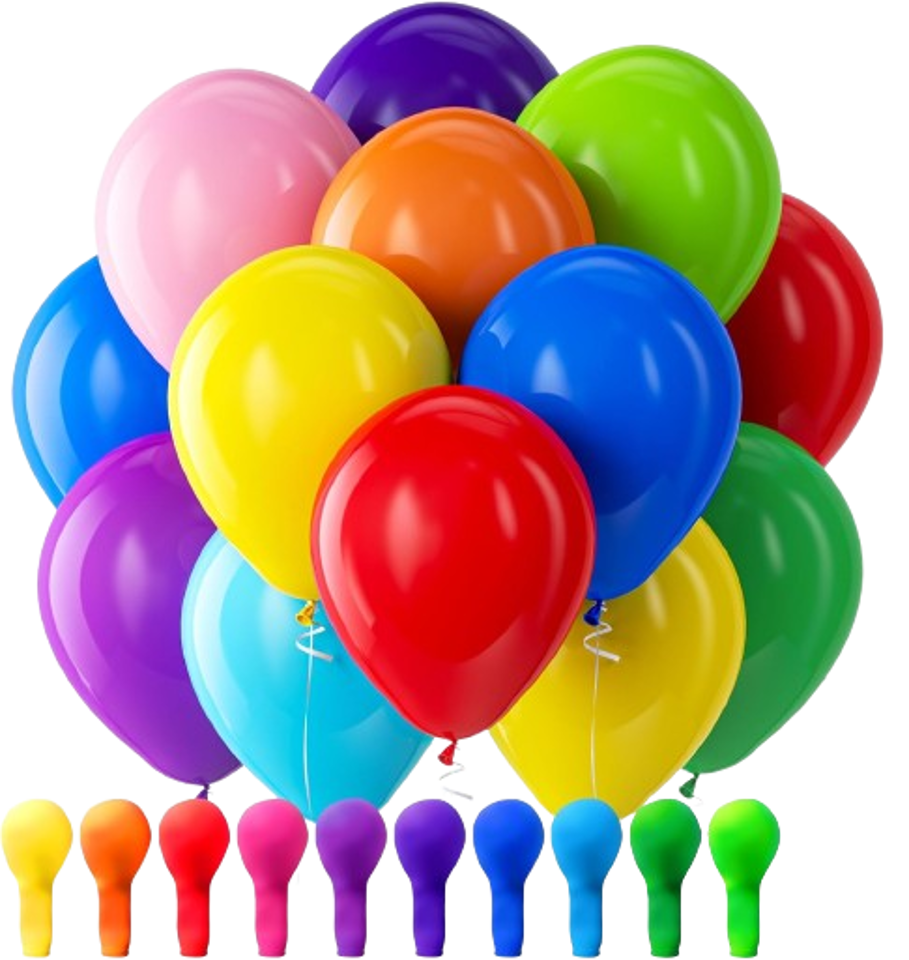 Latex Balloons, 9", Assorted Colors, 100 Pack – Party Decorations, Classroom Events & Celebrations