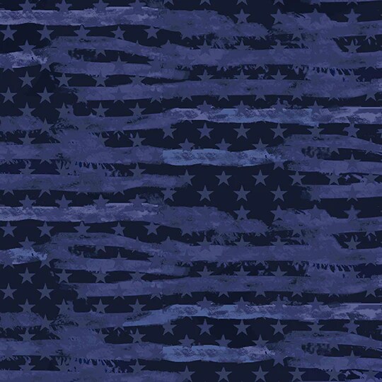 Fabric Sykel Enterprises Navy Military Camo Flag by the Quarter Yard 1341NAVY
