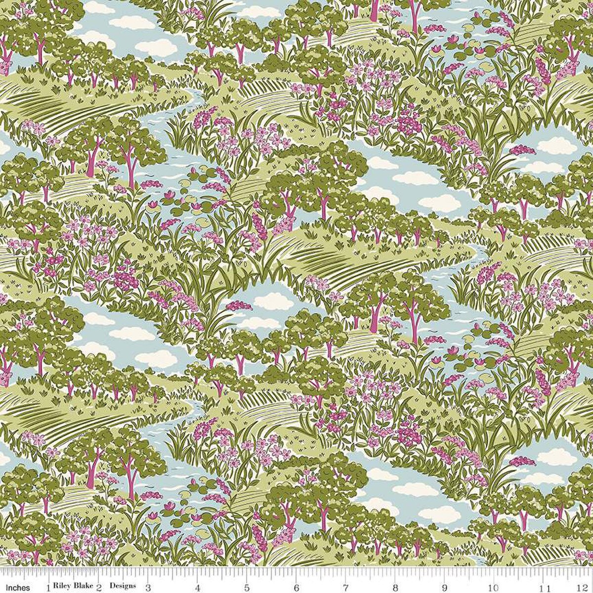 Fabric Liberty Botanist's Sketch A Botanist's Walk by the Quarter Yard 01667407A