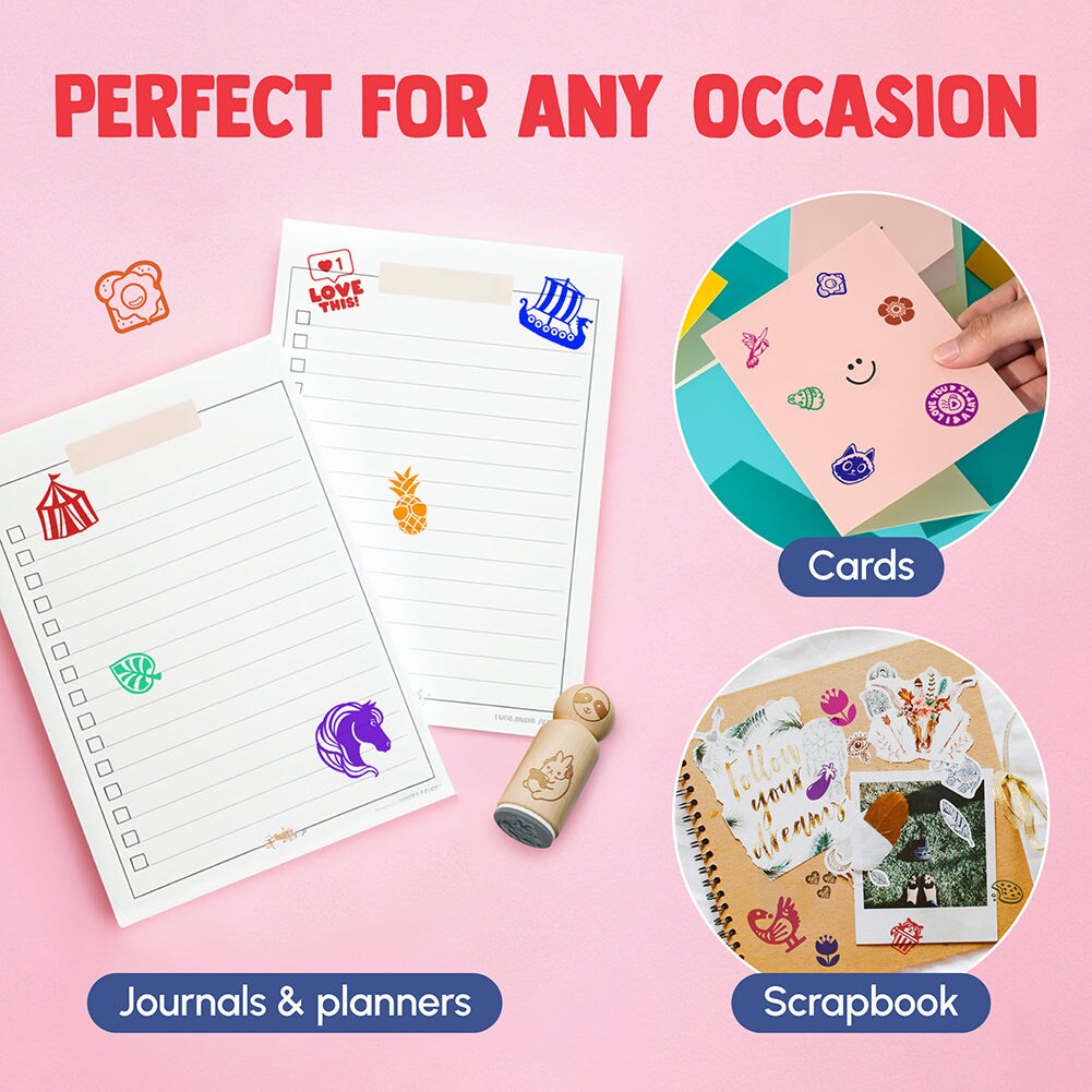 Inspecting Owl Magnifying Glass Clue Detective Rubber Stamp for Stamping Crafting Planners