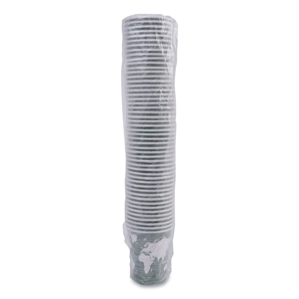 Eco-Products 12 oz. World Art Renewable and Compostable Hot Cups - Gray (50/Pack)