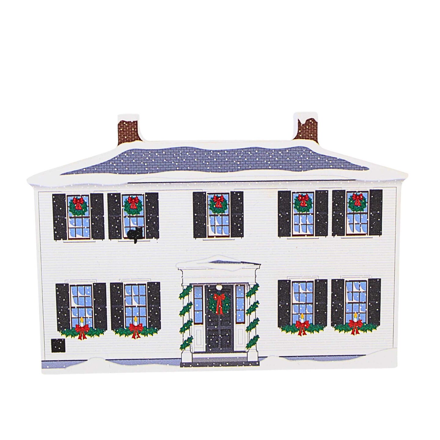 Cat's Meow Village 4.0 Inch Ralph Waldo Emerson House Christmas Christmas Village , Lightweight Christmas Decor Christmas In Concord