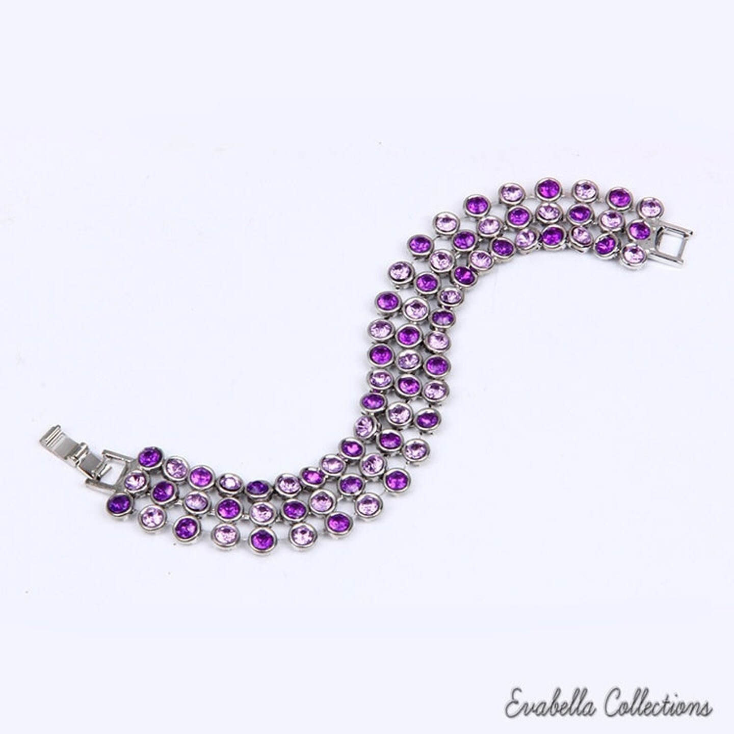 Edge Collections - Pink - 7" - Ombre Effect Diamond Crystal Bracelet - 1 Piece