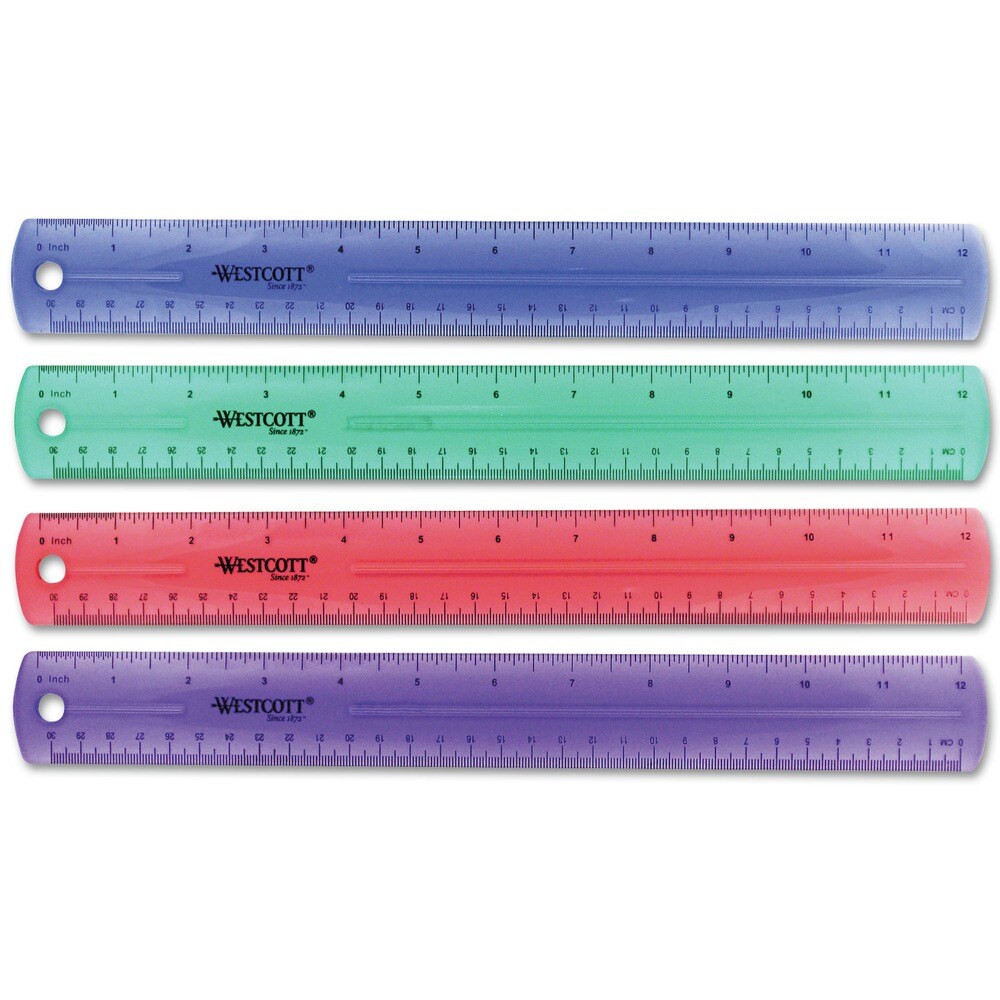Welcom Ruler Westcott 12 in. Standard/Metric Plastic Ruler - Jewel | Michaels