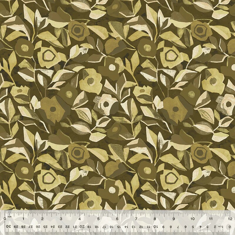 Fabric Windham Loden Mod Garden Gleaned by the Quarter Yard 54659-2