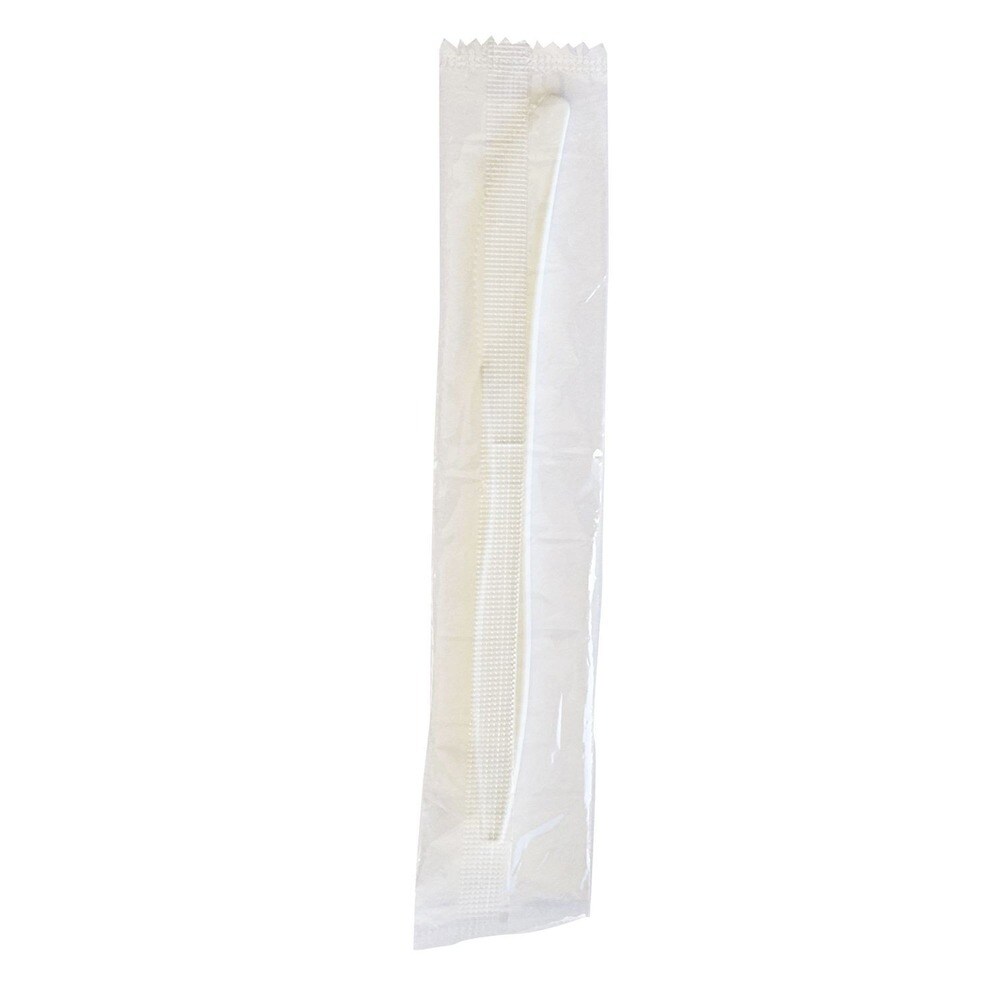 Boardwalk 5.86 in. Mediumweight Wrapped Polypropylene Plastic Knife Cutlery - White (1000/Carton)