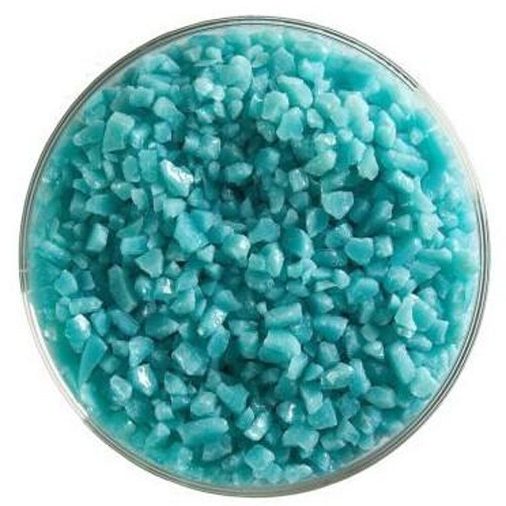 Bullseye Glass Frit Turquoise Blue Coarse Transparent 1lb. 90 COE