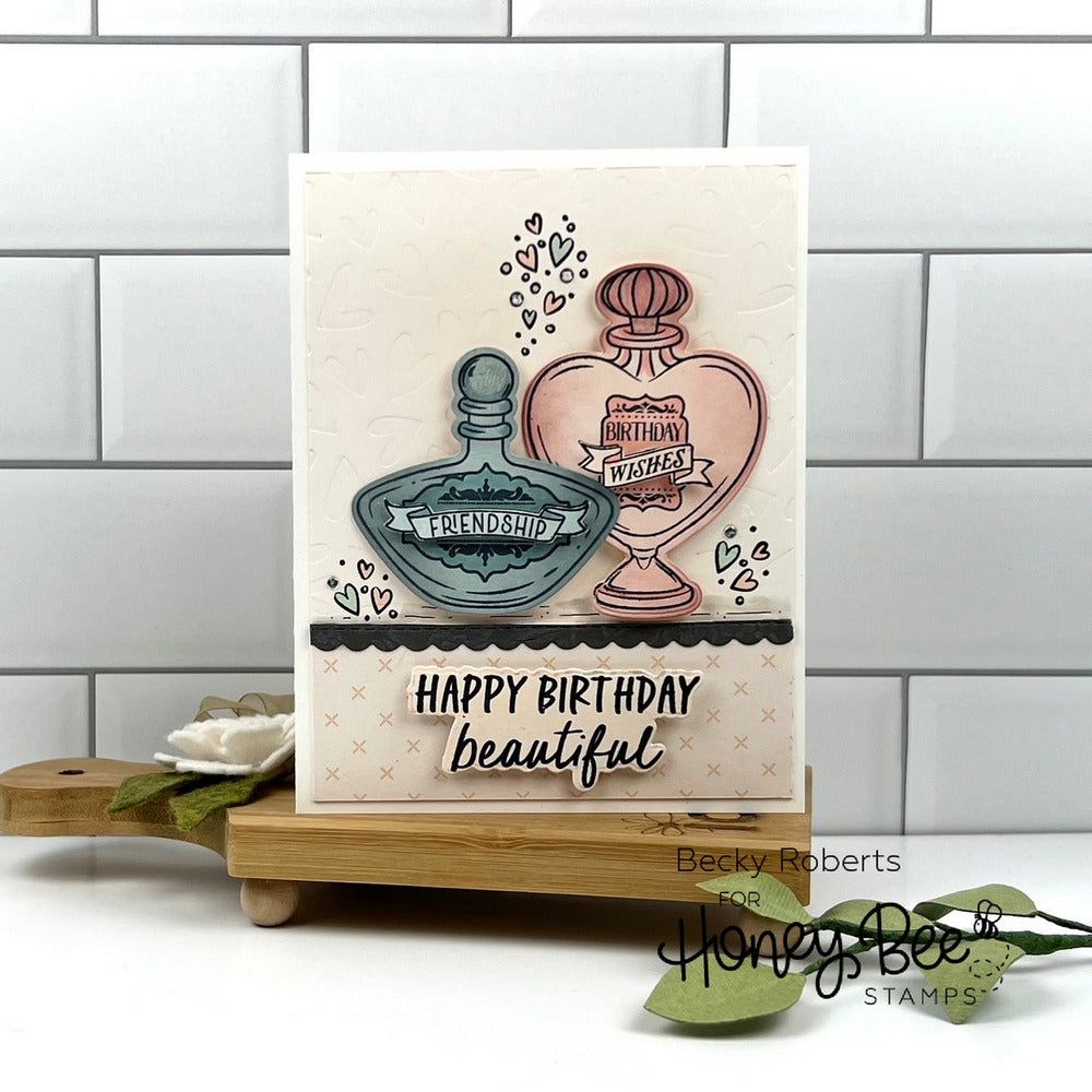 Love & Luck Potion Labels - Honey Cuts - Coordinating Dies - Retiring