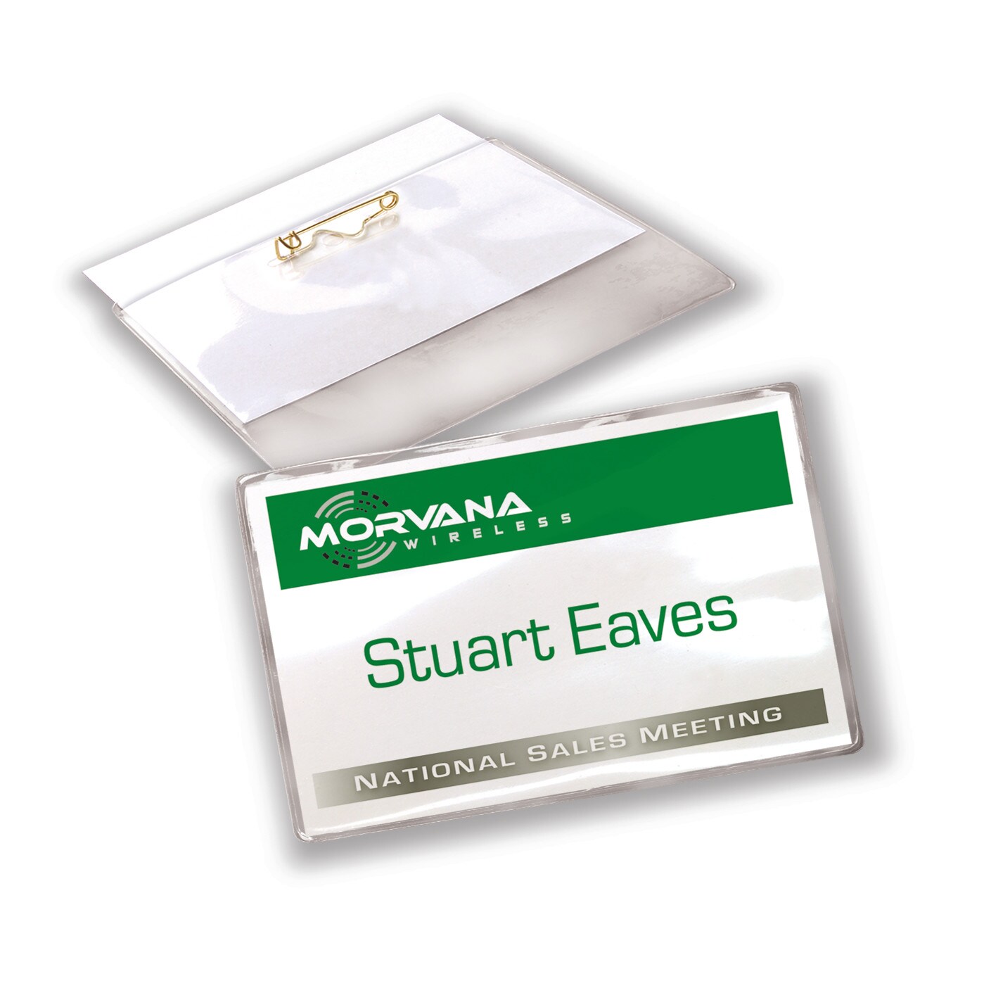 Top-Loading Pin Style Name Badges, 2-1/4 x 3-1/2, 2 Pack of 74652