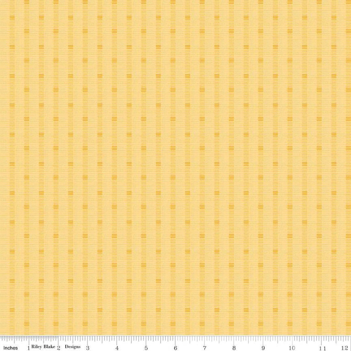 Fabric Riley Blake Yellow Shadow Stripe Stitcher's Flannel by the Quarter Yard F15551-YELLOW