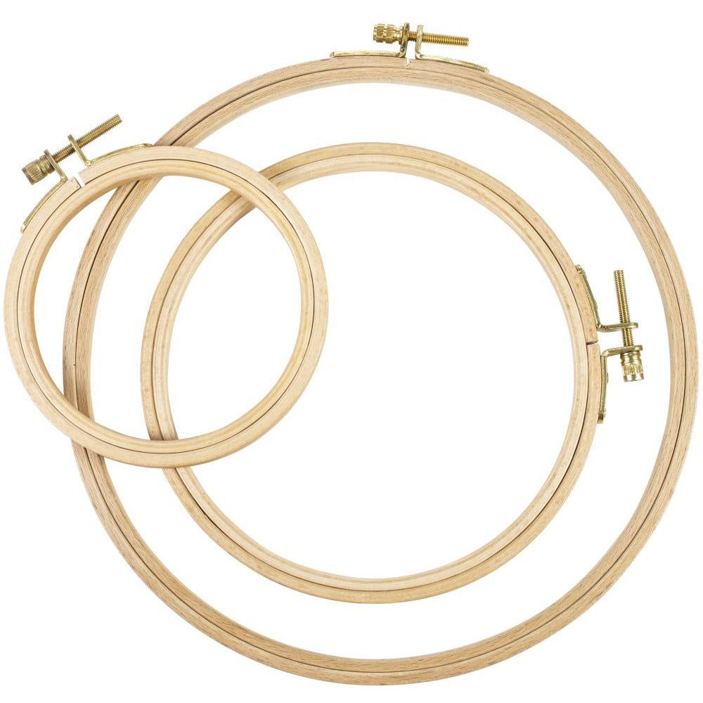 Beechwood Embroidery Hoop Set 3/Pkg by Frank A. Edmunds - Clearance